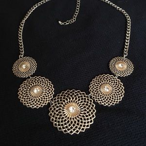 Silver statement necklace